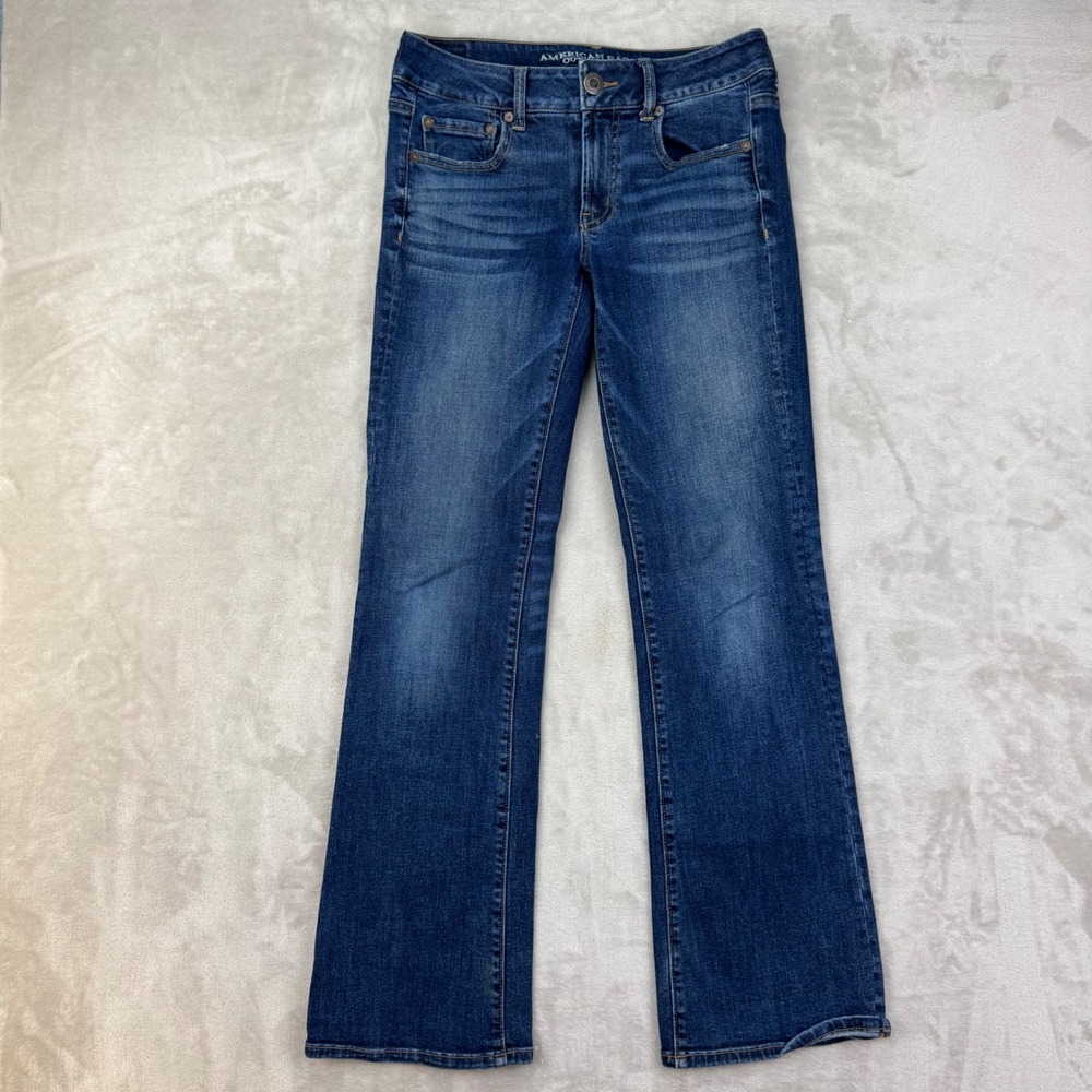 American Eagle Favorite Boyfriend Womens 6 Denim Stretch Jeans Flare Boot Cut